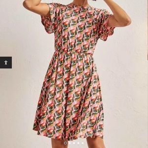 Boden petite flutter sleeve dress